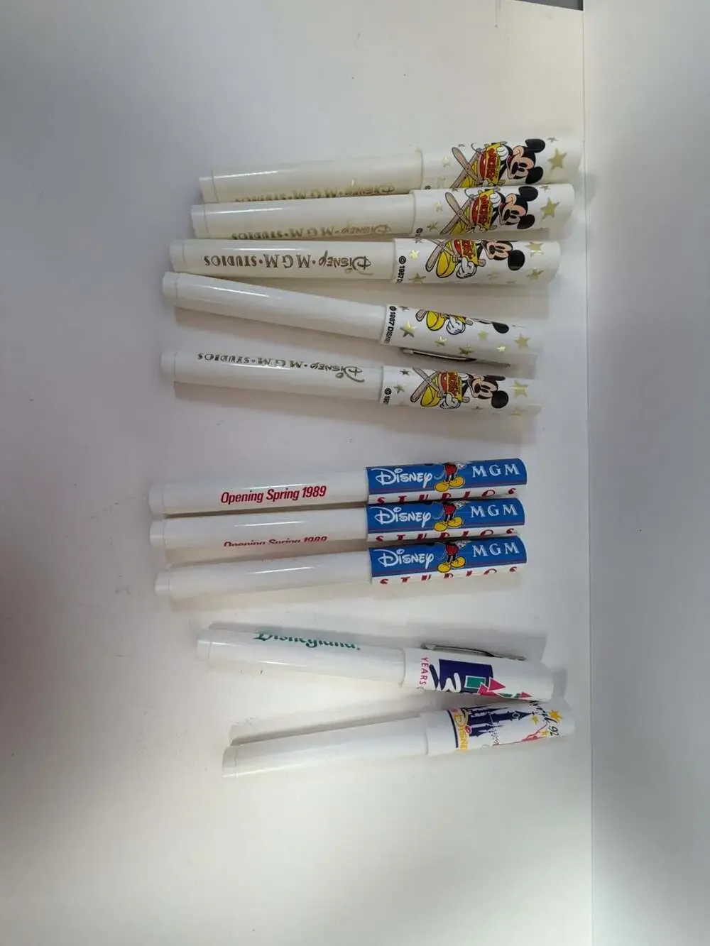 Vintage 10-Piece Disney Collectible Souvenir Pen Lot - MGM Studios and Euro Disn